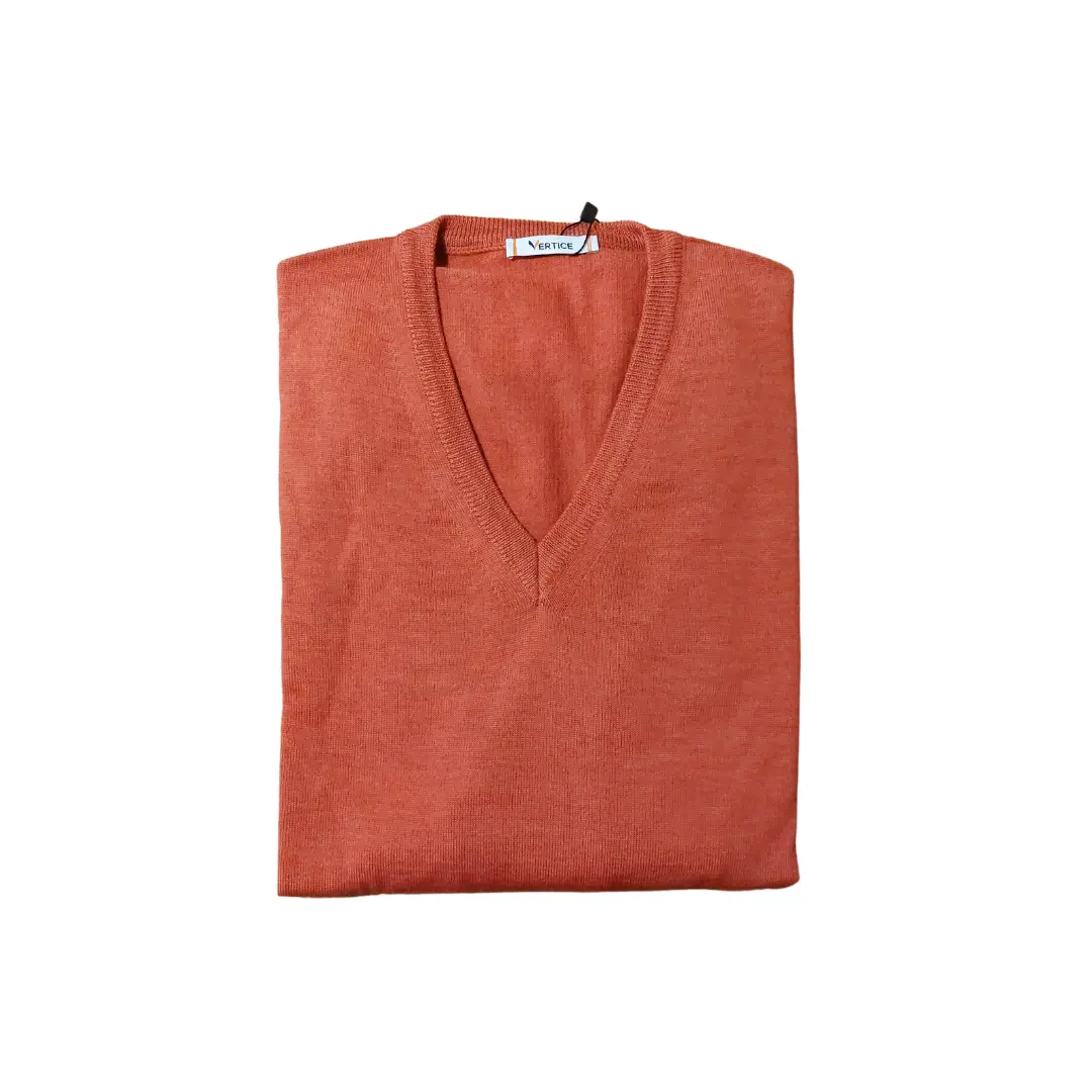 Scollo a V 100% Lana Merino slim - immagine 2